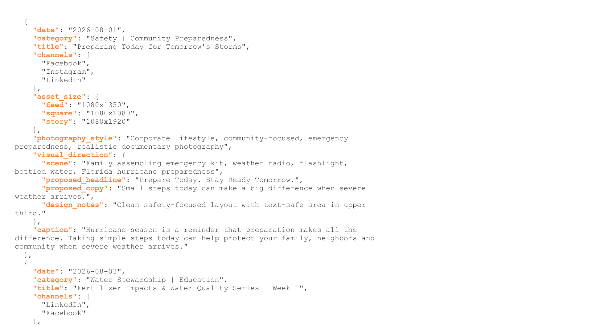 JSON structure fed into the Figma Weave workflow
